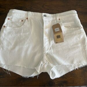 Levi’s 501 High Rise Shorts - White